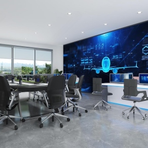 现代指挥监控室3D模型下载